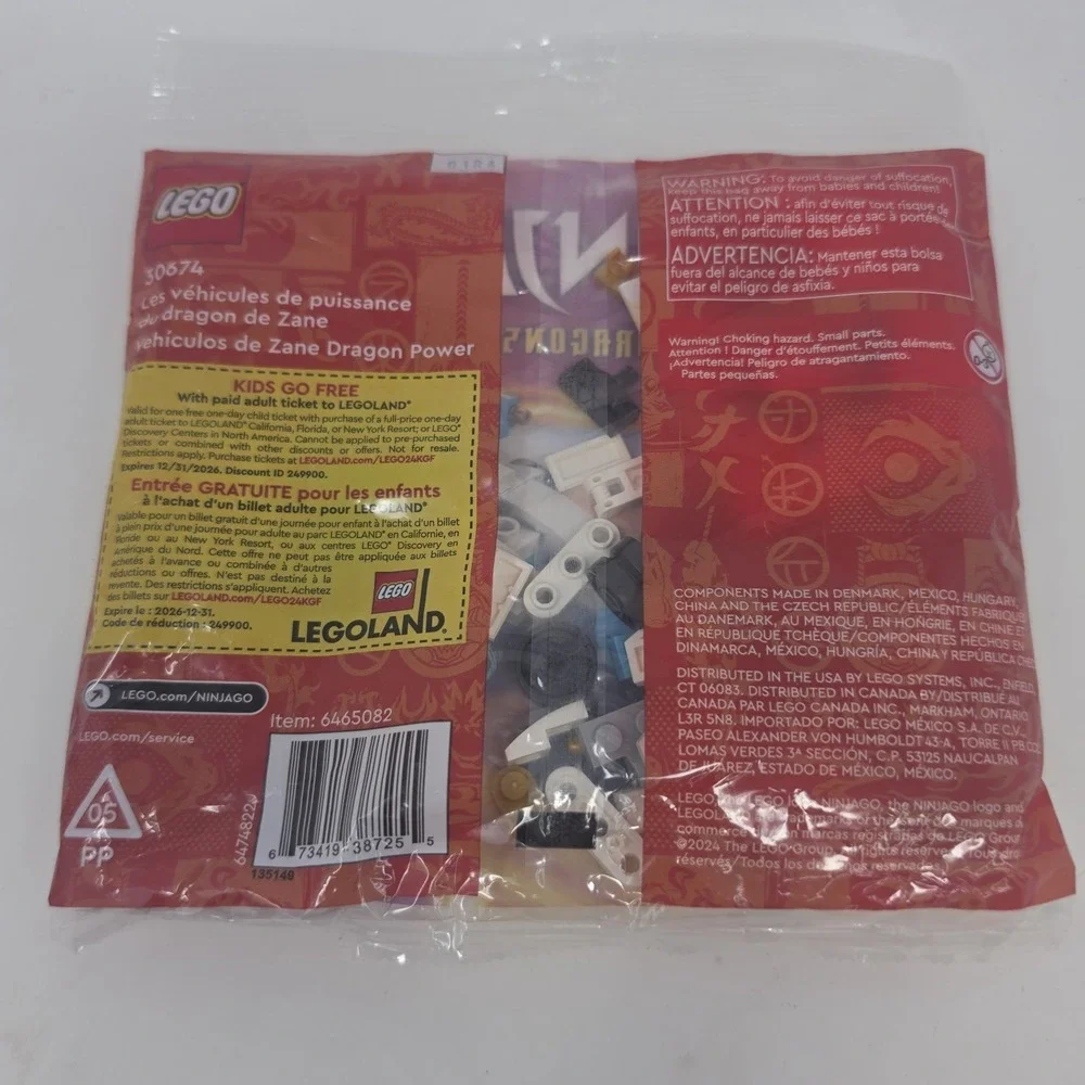 Lego Ninjago Dragon's Rising 30674 Zane's Dragon Power Vehicles Polybag